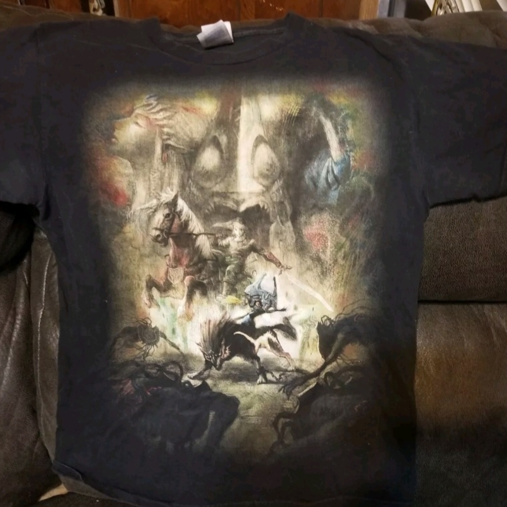 Rare Link Legend Of Zelda Fantasy Art Shirt Vtg Small